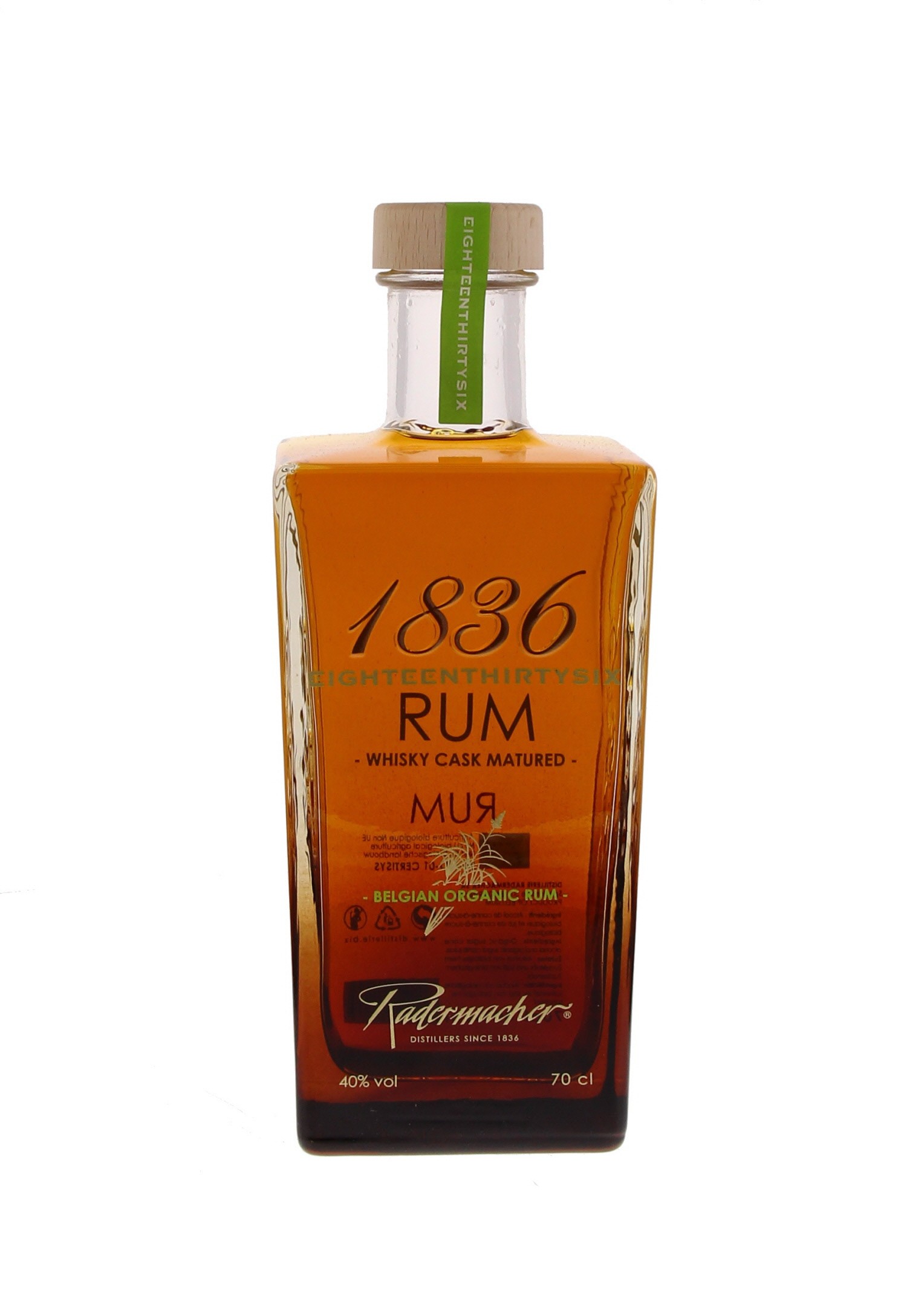 1836 Belgian Organic Rum 40° 0.7L
