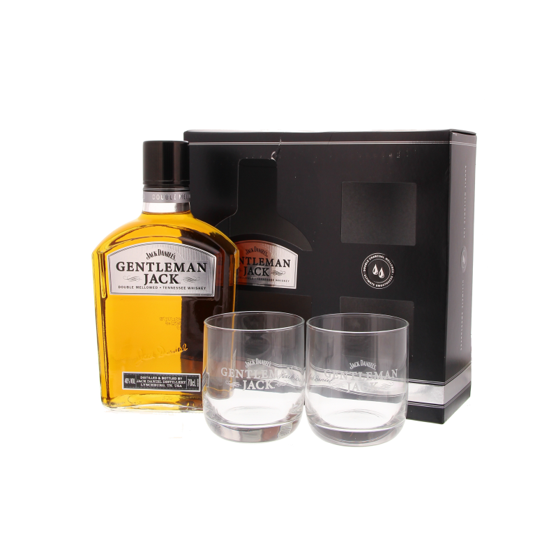 Jack Daniel's Gentleman Jack with GBX + 2 verres 40° 0.7L
