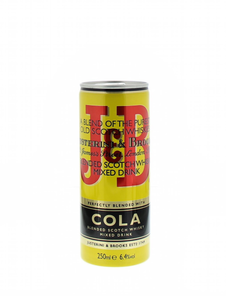J&B Cola Cans 25 cl 6.4°