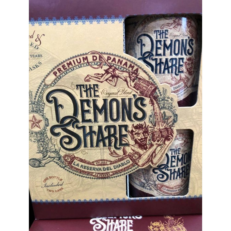 The Demon's Share - Rhum épicé - 6 ans - Coffret 2 verres - 70cl - 40°