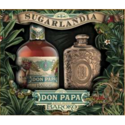 Don Papa Baroko Rum 40% 70cl Hipflask coffret cadeaux