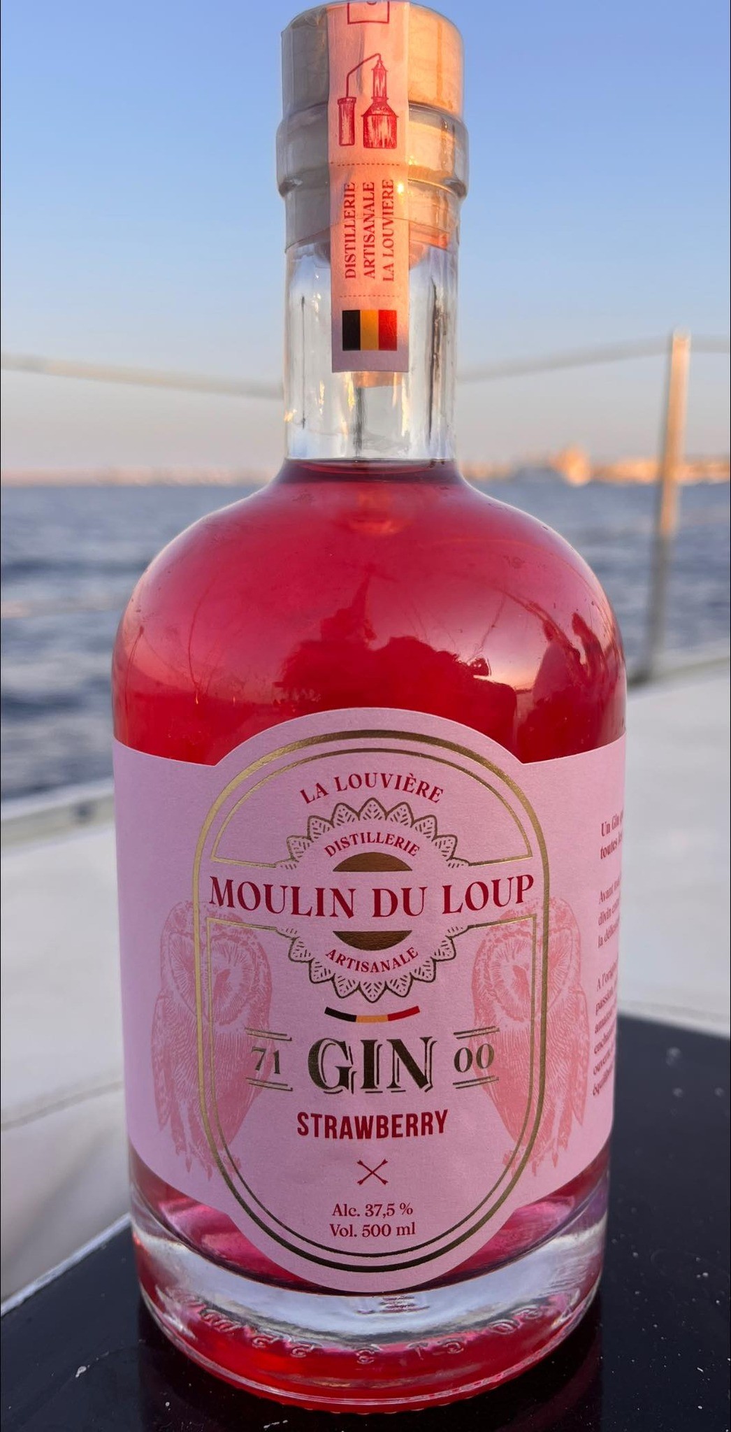 Gin Strawberry 50cl. - 37,5% vol. Moulin du Loup